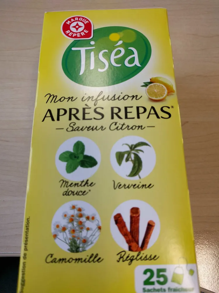 Infusion après repas saveur citron x 25 sachets