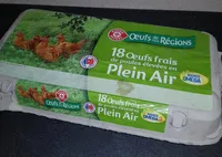 Oeufs frais plein air Oméga3 x 18