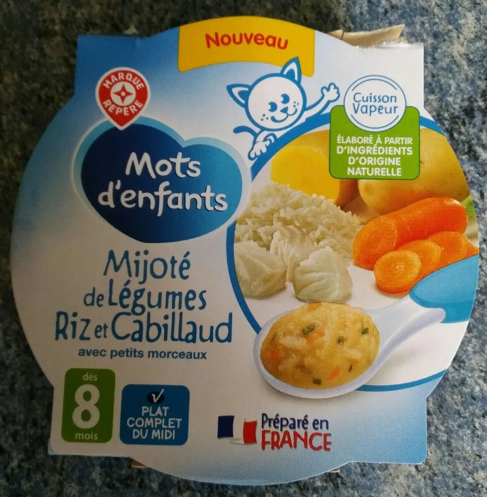 Mijoté de Légumes Riz et Cabillaud
