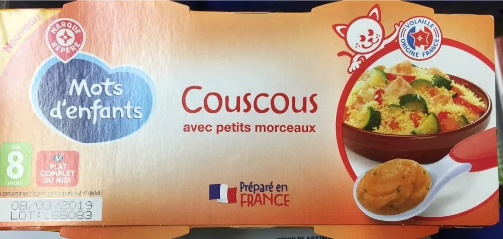 Couscous avec petits morceaux