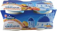 Yaourt à la grecque sur lit de passion et pêche