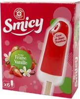 Bâtonnets vanille fraise coeur de sauce framboise x 6