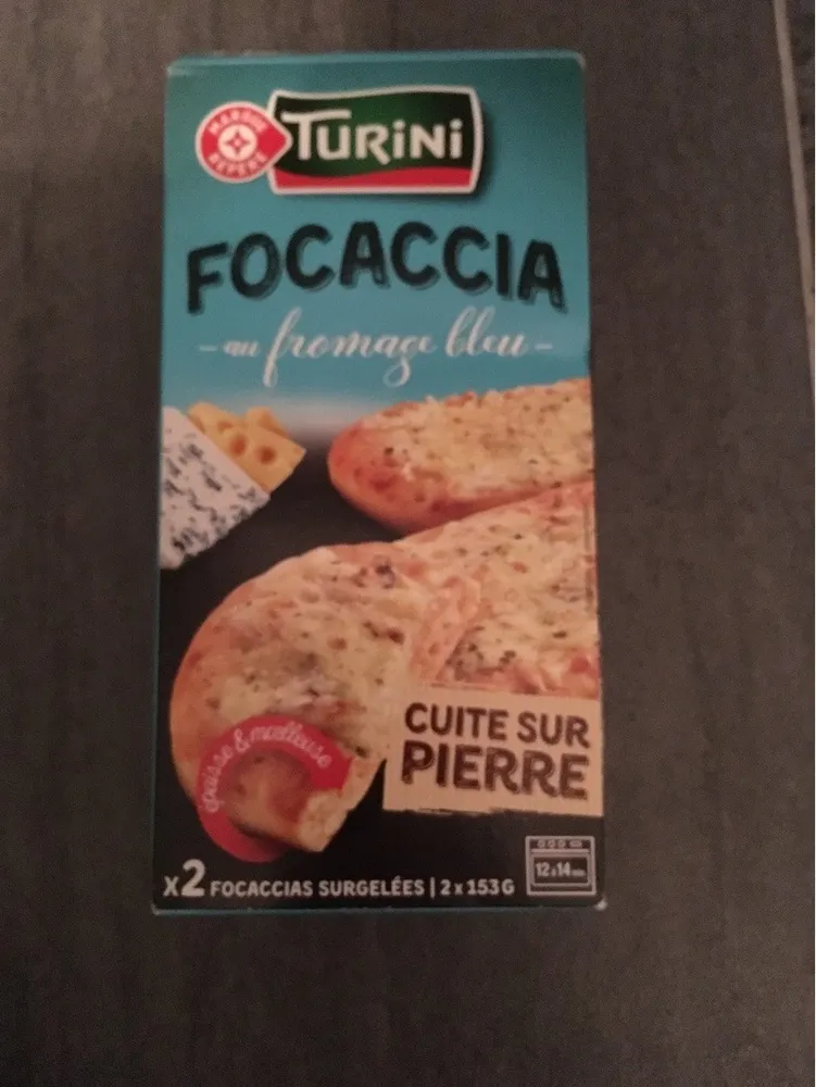 Focaccia au fromage bleu cuite sur pierre x 2