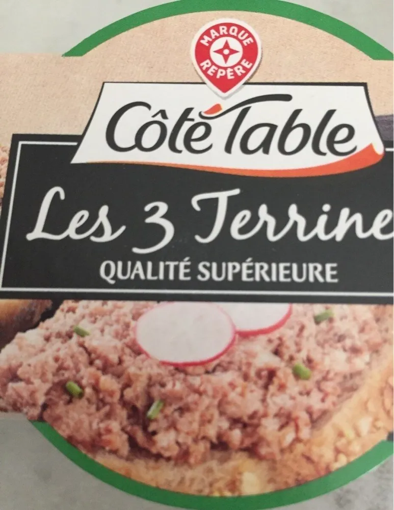 Assortiment de 3 terrines : campagne, canard à l'Armagnac et lapin aux herbes