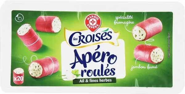 Roulés de jambon fumé ail et fines herbes