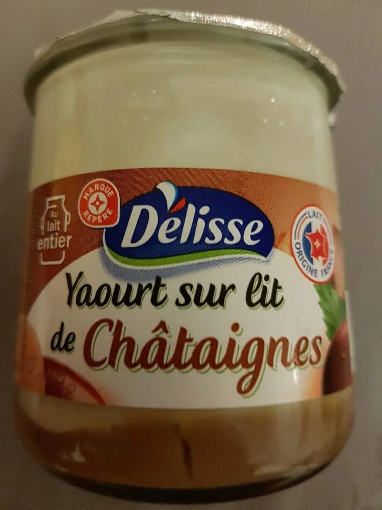 Yaourt gourmand au lait entier sur lit de châtaigne