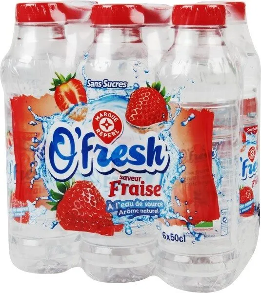 Boisson à l'eau de source arôme naturel fraise sans sucres