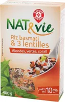 Mélange riz basmati et 3 lentilles