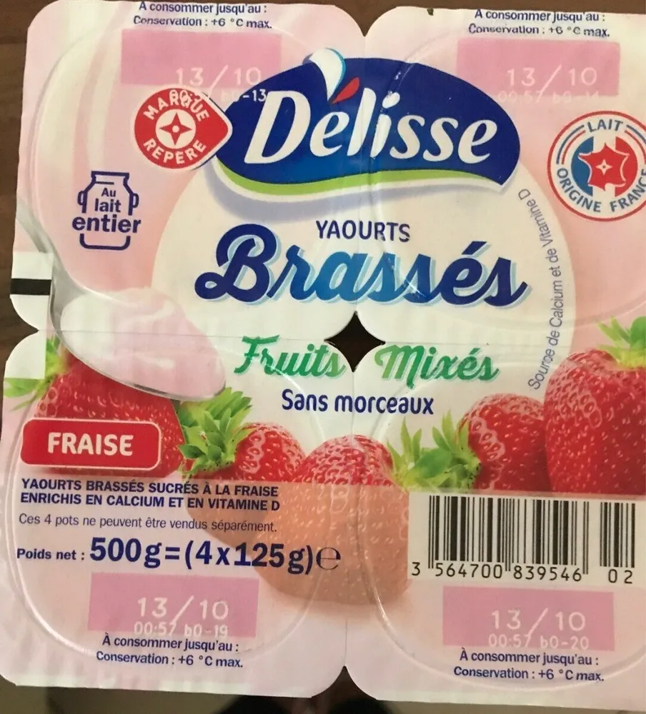 Yaourt brassé aux fruits mixés