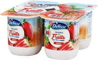 Yaourt aux fruits avec morceaux fraise