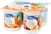Yaourt aux fruits avec morceaux nectarine et abricot