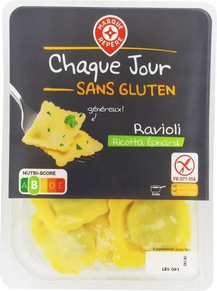 Ravioli ricotta épinard sans gluten
