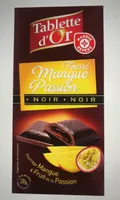 Chocolat noir fourré mangue passion