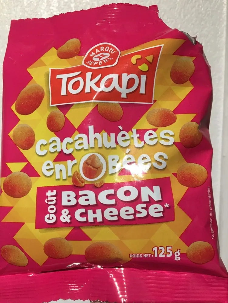 Cacahuètes enrobées goût bacon et cheese