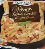 Penne émincés de poulet et champignons