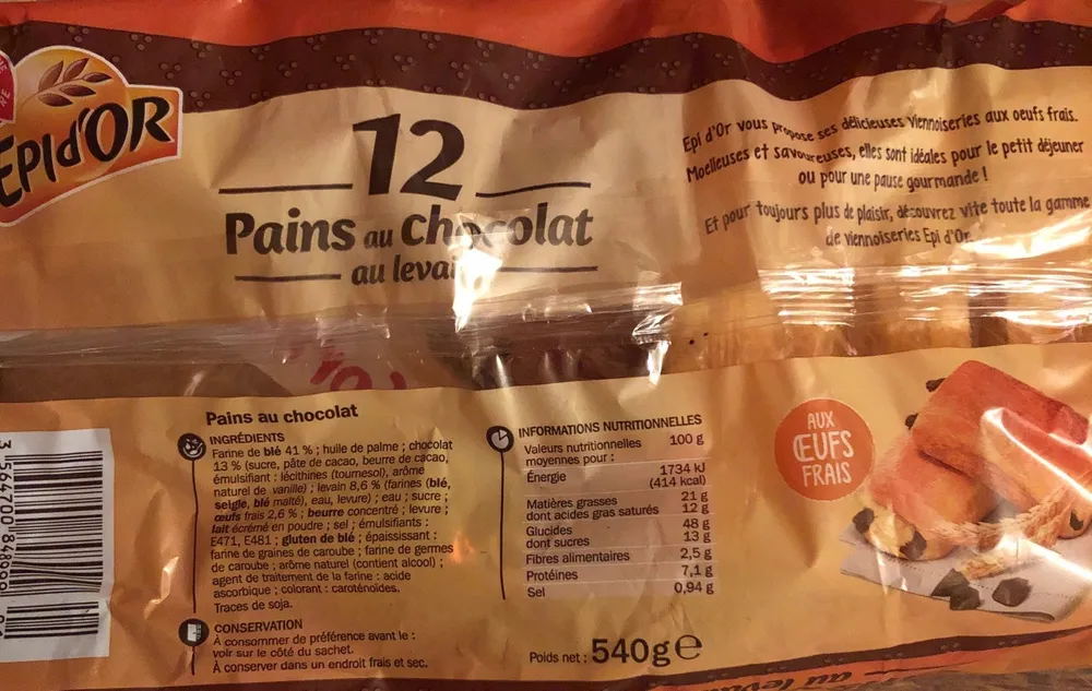 Pains au chocolat au levain