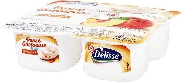 Fromage blanc à la pêche