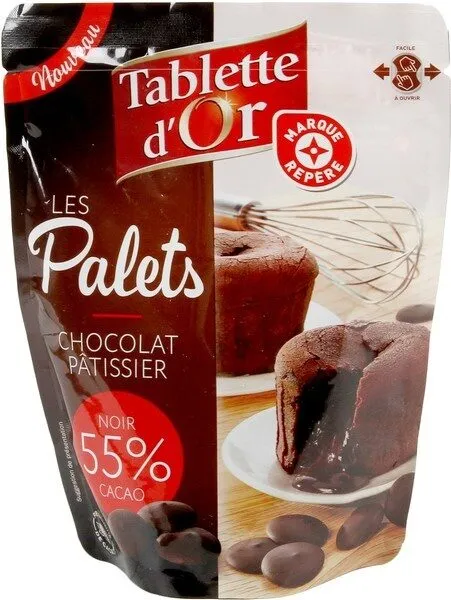 Palets pâtissier chocolat noir 55% cacao