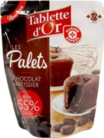 Palets pâtissier chocolat noir 55% cacao