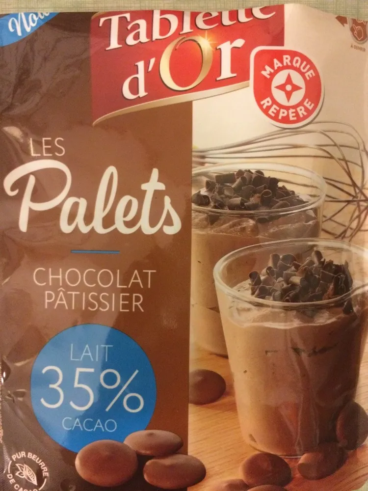 Palets pâtissier chocolat au lait 35% cacao