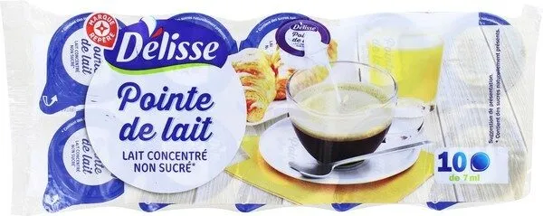 Lait concentré non sucré en mini coupelle x 10