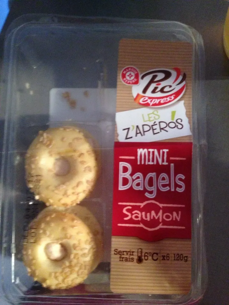 Mini bagels saumon