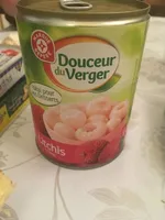 Litchis entiers denoyautés au sirop