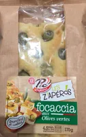 Focaccia aux olives vertes
