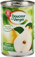 Poires williams demi-fruits au sirop