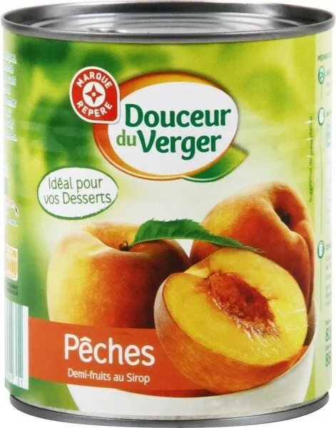 Pêches demi-fruits au sirop