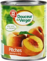 Pêches demi-fruits au sirop