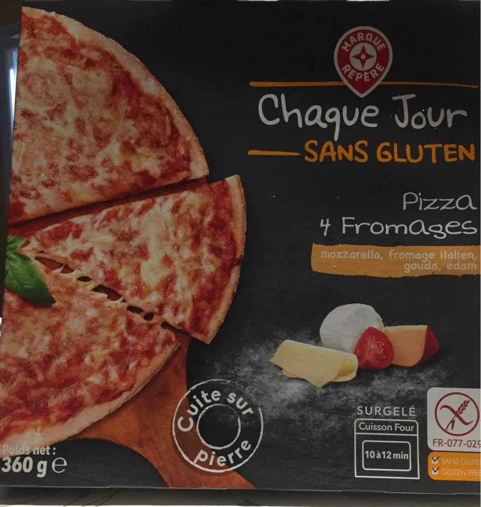 Pizza 4 fromages sans gluten