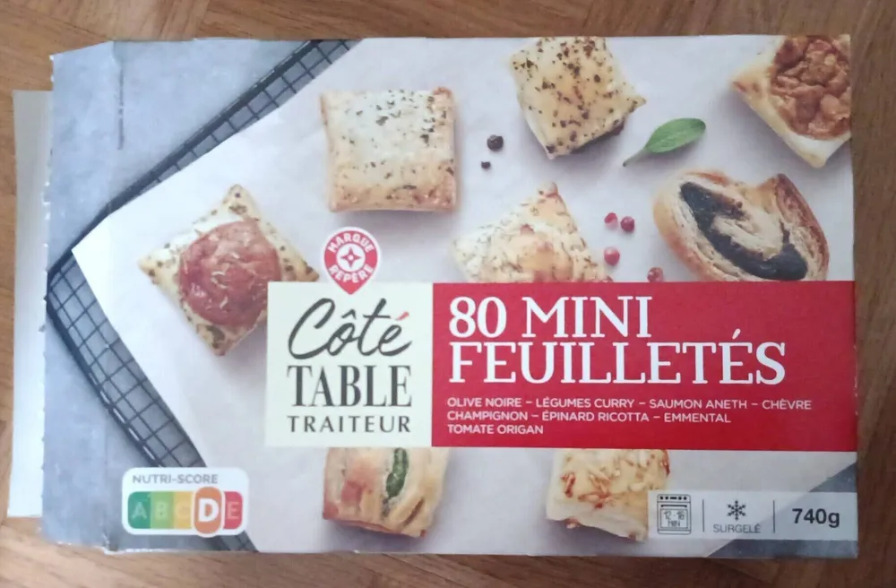 80 mini feuilletés