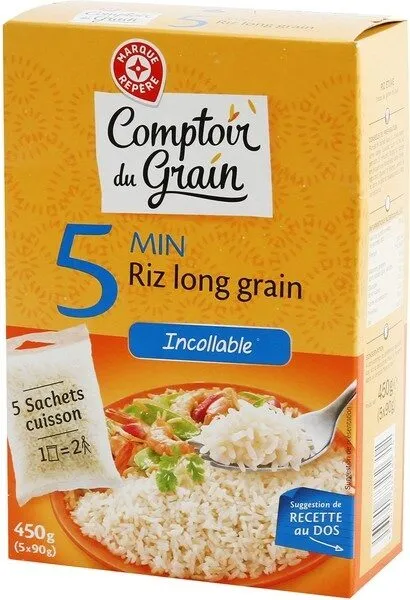 Riz long étuvé cuisson express 5 minutes