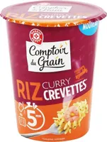 Riz curry et crevettes - cup