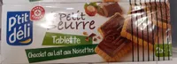 Petit beurre tablette Chocolat  au lait aux noisettes
