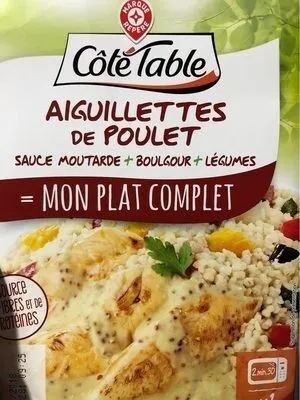 Aiguillettes de poulet sauce moutarde + boulgour + legumes