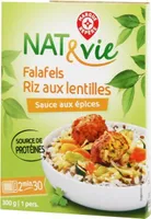 Falafels et riz aux lentilles sauce cury