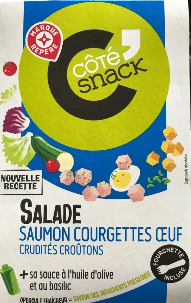 Salade de saumon, courgettes et oeufs