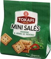 Mini biscuits salés poivrons et herbes de Provence