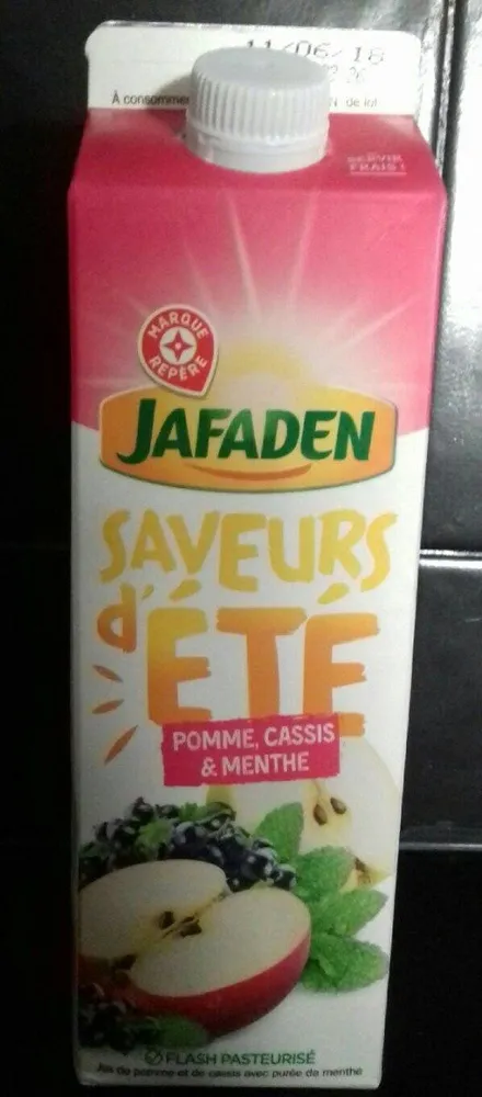 Saveur d'été pomme cassis et menthe