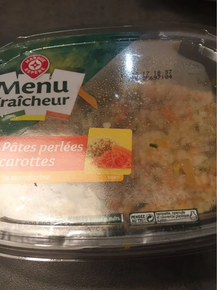 Salade de pâtes perlées carottes à la mandarine