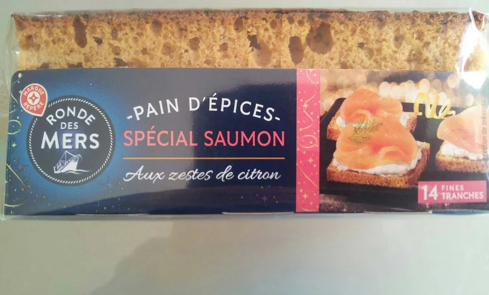 Pain d'épices au miel et aux zestes de citron (spécial saumon)