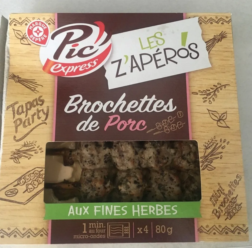 Mini brochettes de porc aux fines herbes x 4