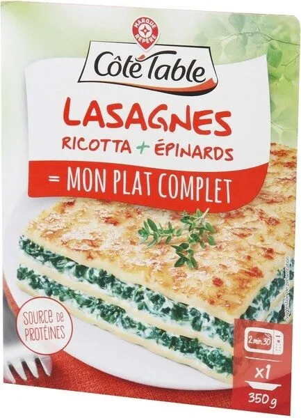 Lasagnes ricotta et épinard