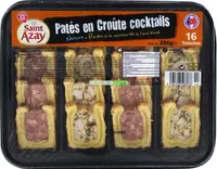 Assortiment de petits pâté en croute nature et poulet/moutarde
