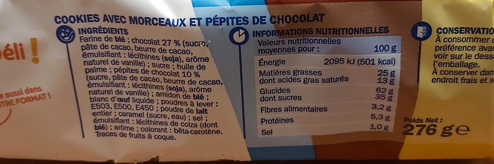 Cookies méga pépites de chocolat - format familial