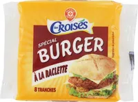 Tranches de fromage fondu à la raclette pour burger x 8