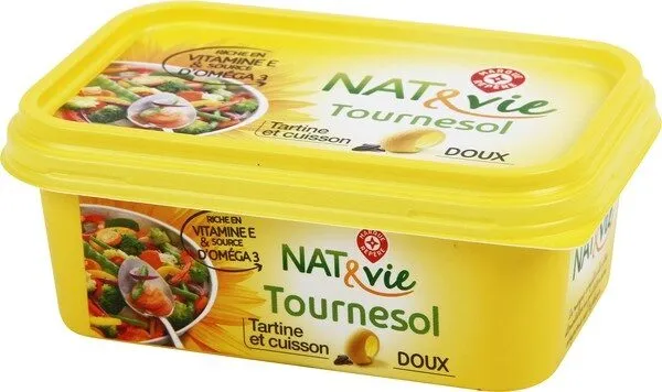 Margarine au tournesol 60% Mat. Gr. doux - barquette