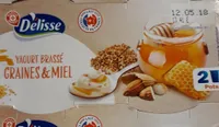 Yaourts brassés miel et graines